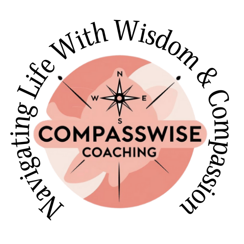Logo A compass logo with the words "Navigating Life With Wisdom & Compassion".